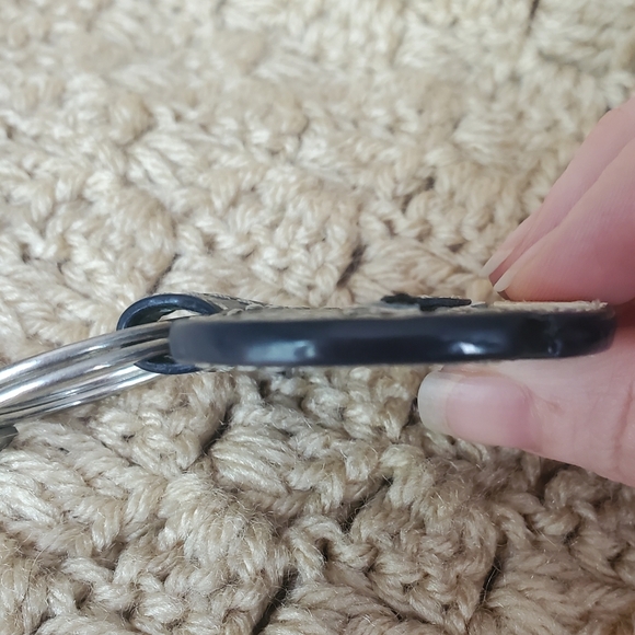 Coach Patent Leather Whale Keychain Blue - Picture 4 of 6